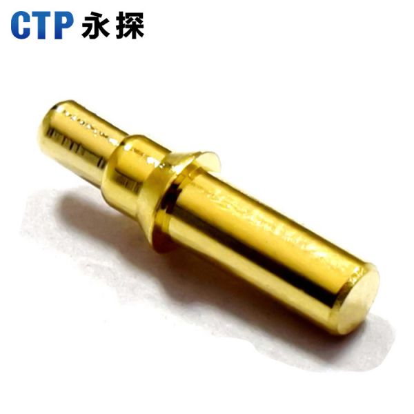 厂家非标定 制镀金黄铜触针pogopin 弹簧针 大电流针顶针连接器